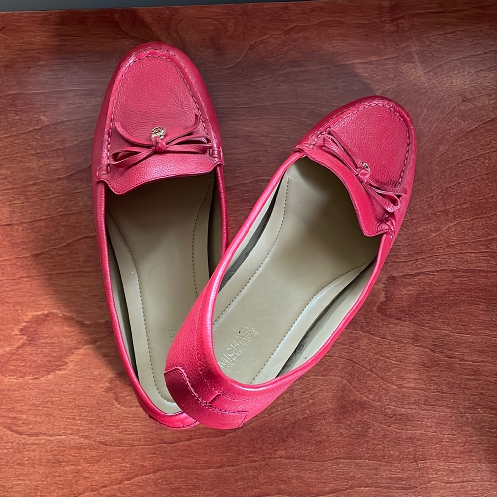 Michael Kors Red Loafers Size 10